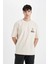 One Piece Oversize Fit Bisiklet Yaka Baskılı Kısa Kollu Tişört B8098AX24SM 3