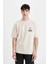 One Piece Oversize Fit Bisiklet Yaka Baskılı Kısa Kollu Tişört B8098AX24SM 5