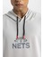 DeFactoFit NBA Brooklyn Nets Oversize Kapüşonlu Kısa Kollu Tişört B9898AX24SM 6