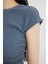 Slim Fit Dar Kesim Bisiklet Yaka Bürümcük Kısa Kollu Tişört C2691AX24SP 6
