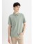 New Regular Fit Basic Düz Kısa Kollu Polo Tişört B4939AX24SP 7