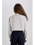 Oversize Geniş Kalıp Crop Poplin Uzun Kollu Gömlek C5026AX24SP 7