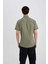 %100 Pamuk Slim Fit Dar Kesim Yazlık Basic Düz Kısa Kollu Gömlek R1706AZ24SM 6