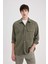 Oversize Geniş Kalıp Polo Yaka Twill Uzun Kollu Gömlek Ceket C2896AX24SP 6