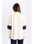 Regular Fit Polo Yaka Baskılı Uzun Kollu Tesettür Sweatshirt Tunik C3850AX24SP 6