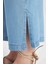 Culotte Yüksek Bel Kısa Geniş Paça Yırtmaçlı Jean Pantolon B5200AX24SM 6