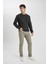Yazlık Gabardin Chino Kanvas Pantolon Slim Fit Dar Kesim Dar Paça Cepli B2089AX24SP 1
