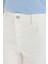 Culotte Yüksek Bel Paça Ucu Kesik Bilek Boy Beyaz Jean Pantolon B5012AX24SM 5
