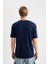Regular Fit Bisiklet Yaka Baskılı Kısa Kollu Ağır Kumaş Tişört B4290AX24SP 6