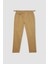Twill Yazlık Kumaş Pantolon Tapered Fit Normal Kesim Cepli Basic Düz Keten Karışımlı Duble Paça B6585AX24SP 7