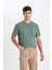 %100 Pamuk New Regular Fit Bisiklet Yaka Basic Düz Kısa Kollu Tişört V7699AZ24SP 6