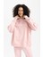 Fit Oversize Kapüşonlu Basic Düz Sporcu Sweatshirt B4656AX24SP 7