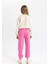 Kız Çocuk Baskılı Beli Bağcıklı Lastikli Paça Cepli Jogger Eşofman Altı 6