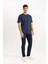 %100 Pamuk New Regular Fit Bisiklet Yaka Basic Düz Kısa Kollu Tişört V7699AZ24SP 7