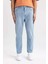 90's Slim Fit Dar Kalıp Yüksek Bel Dar Paça Jean Pantolon C1816AX24SP 1