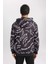 Fit Standart Fit Kapüşonlu Desenli Skuba Dalgıç Kumaş Sporcu Sweatshirt B4511AX24SP 7