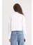 Crop Poplin Basic Düz Uzun Kollu Gömlek C2355AX24SP 6
