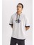 Fit NBA Toronto Raptors Oversize Geniş Kalıp Kapüşonlu Kısa Kollu Tişört B3883AX24SP 7