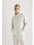 Regular Fit Kapüşonlu İçi Yumuşak Tüylü Cepli Basic Düz Fermuarlı Sweatshirt X8331AZ24SP 6