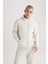 Regular Fit Kapüşonlu İçi Yumuşak Tüylü Cepli Basic Düz Fermuarlı Sweatshirt X8331AZ24SP 7