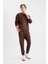 Boxy Fit Bisiklet Yaka Baskılı Sweatshirt C2207AX24SP 6