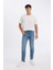 Slim Tapered Fit Dar Kalıp Normal Bel Daralan Paça Jean Pantolon B7781AX24SP 7