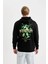 Rick and Morty Boxy Fit Kapüşonlu Sırt Baskılı Sweatshirt B5368AX24SP 6