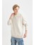 Comfort Regular Fit Rahat Kalıp Kapüşonlu Kanguru Cepli Basic Düz Sweatshirt B4446AX24SP 7