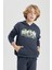 Erkek Çocuk Oversize Geniş Kalıp Kapüşonlu Baskılı Sweatshirt C0359A823CW 6