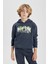 Erkek Çocuk Oversize Geniş Kalıp Kapüşonlu Baskılı Sweatshirt C0359A823CW 7