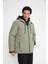 Fit Su İtici Slim Fit Kapüşonlu Polar Astarlı Su Geçirmez Mont A2125AX23WN 6