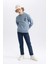 Erkek Çocuk Baskılı Kapüşonlu Kalın Sweatshirt B6313A823CW 6