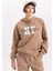 Relax Fit Kapüşonlu Kalın Sweatshirt A7785AX23WN 7