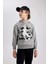 Erkek Çocuk Kapüşonlu Baskılı Kalın Sweatshirt B5950A823WN 6
