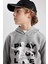 Erkek Çocuk Kapüşonlu Baskılı Kalın Sweatshirt B5950A823WN 7