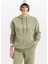 Relax Fit Kapüşonlu Kalın Sweatshirt A9274AX23WN 6