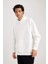 Oversize Geniş Kalıp Kapüşonlu Kanguru Cepli Basic Düz Sweatshirt A4331AX23AU 6