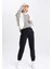 Beli Paçası Lastikli Bağcıklı Basic Düz Cepli Kalın Kumaş Jogger Eşofman Altı W1505AZ23WN 3