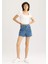 Mom Fit Yüksek Bel Jean %100 Pamuk Şort B0307AX23HS 3