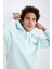 Boxy Fit Kapüşonlu Baskılı Sweatshirt Z2448AZ23SP 7