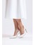 Ayrıs Ince Topuk Asimetrik Kesim Stiletto 10,5cm Gelin Ayakkabısı 2