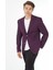 G-158 Dar Kalıp Örme Kumaş Füme Erkek Blazer Ceket 1