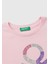 United Colors Of Benetton Kız Çocuk Açık Pembe Önü Parıltılı Logo Baskılı Regular Fit Uzun Kollu T-Shirt 3