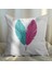 Renkli Tüy Tasarımlı 4'lü Yastık Içi ve Kırlent Kılıfı 45CM 113713 2