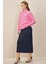 Düşük Kol Pembe Triko Kazak 2