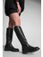 Kadın Yandan Fermuarlı Günlük Çizme Sirante Siyah 4