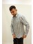 Caz 2048 Uzun Kol Tek Cep Çizgili Kanvas Erkek Gömlek 2