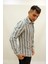 Caz 2048 Uzun Kol Tek Cep Çizgili Kanvas Erkek Gömlek 3