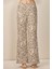 Geniş Paça Bej Triko Pantolon 4