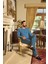 Erkek Aras Kışlık Thermal Rahat Indigo Pijama Takım 0780 1